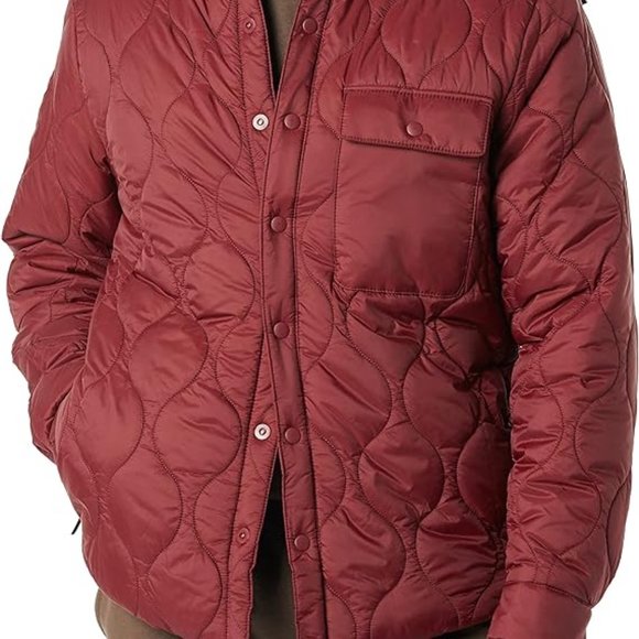 Amazon Essentials Men's Water Resistant Sherpa lined Quilted Shirt Jacket Medium - Picture 4 of 7